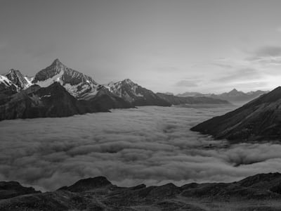 Natural Landscape - Original black and white photo before AI colorization
