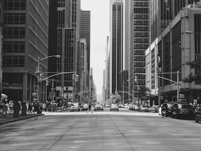 Street Photography - Original black and white photo before AI colorization